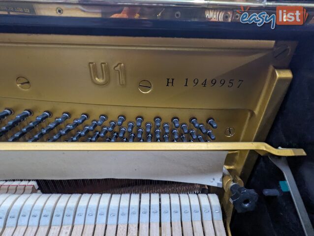 Yamaha U1H Polished Ebony Upright Piano in Excellent Condition