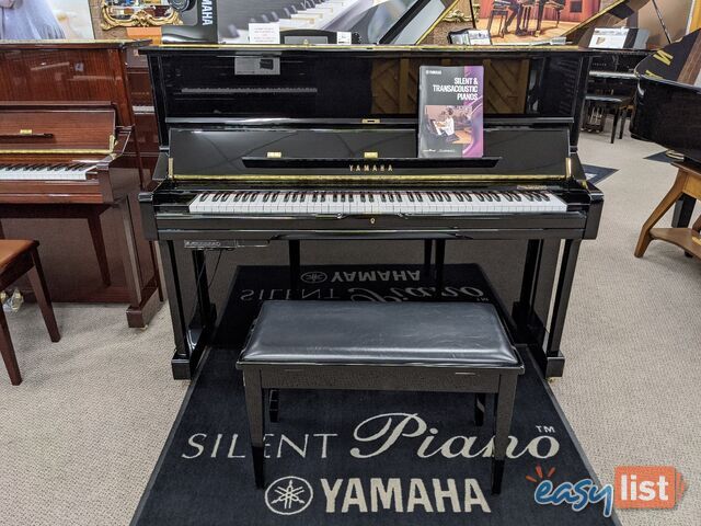 Yamaha U1 PEQ SILENT Upright Piano Polished Ebony 