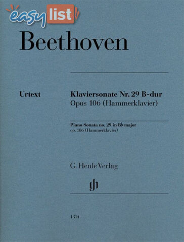 Beethoven - Piano Sonata no. 29 B flat major op. 106 (Hammerklavier)