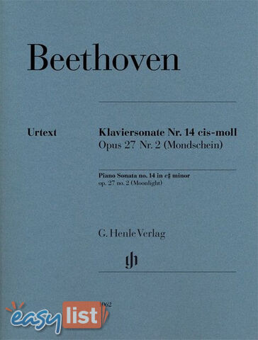 Beethoven - Piano Sonata no. 14 c sharp minor op. 27 no. 2 (Moonlight)