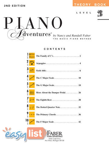 Piano Adventures Level 2B - Theory Book