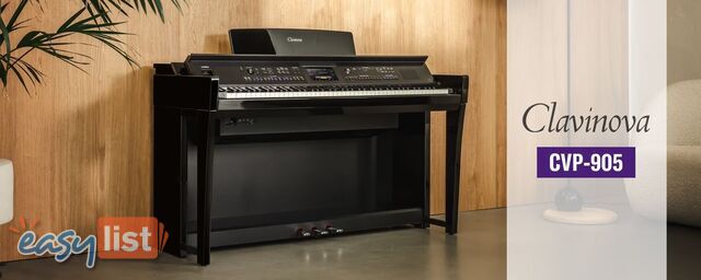 Yamaha Clavinova CVP905B Digital Piano Black Matt with Matching Bench CVP900 series