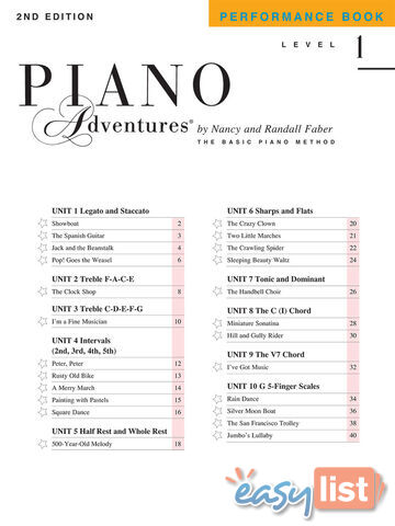 Piano Adventures Level 1 - Performance Book