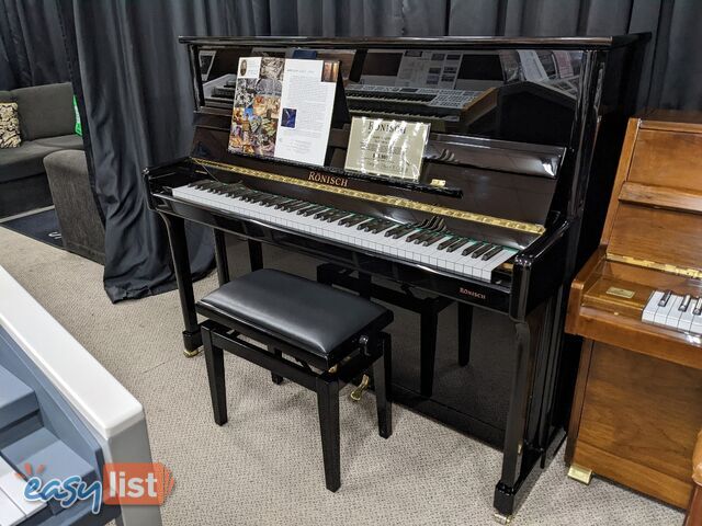 Ronisch 125 KR Upright Piano in Ebony Polish