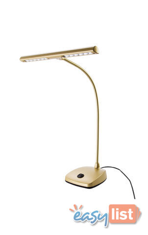 LED Piano Lamp / Light by Konig & Meyer - Gold