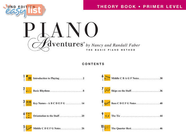 Piano Adventures Primer Level - Theory Book