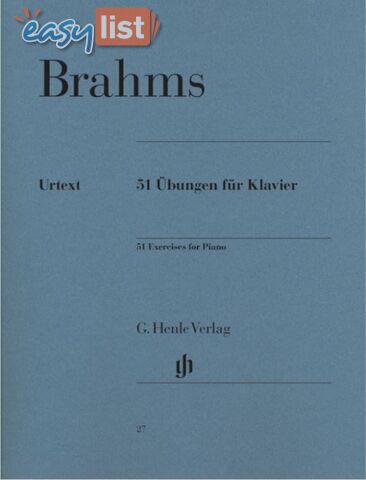 Brahms - 51 Exercises for Piano