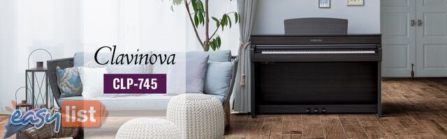 Yamaha Clavinova Digital Piano - CLP745 New - Black - Dark Rosewood - Dark Walnut - White -