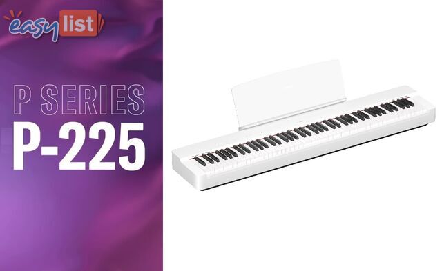 Yamaha P225 White Portable Digital Piano