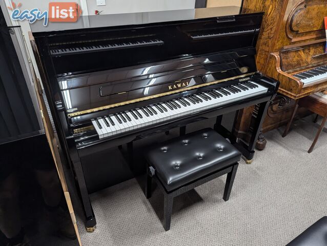 KAWAI K300J 122cm Upright Piano in Polished Ebony. Made in Japan