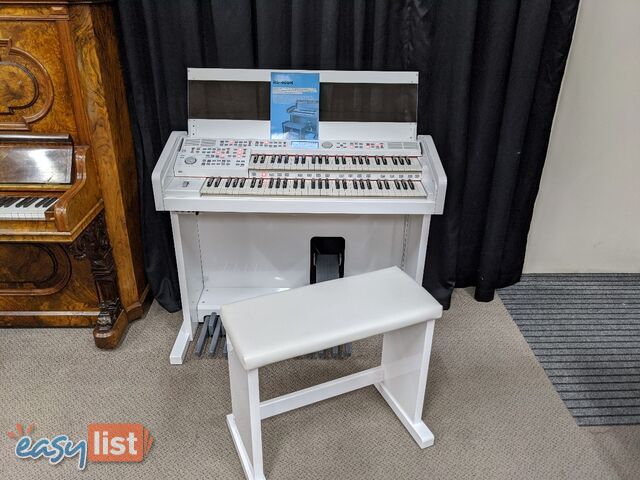 Ringway Electronic Organ RS400H in Polished White