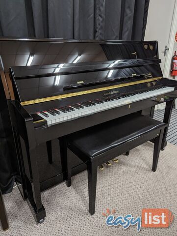 Gors & Kallmann 108cm Studio Upright Ebony Polished Piano