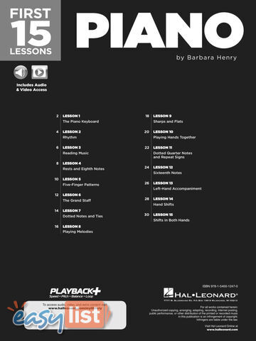 First 15 Lessons - Piano