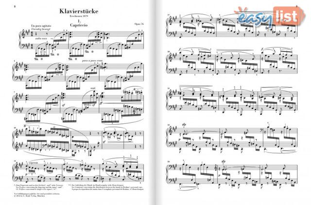 Brahms - Piano Pieces op. 76