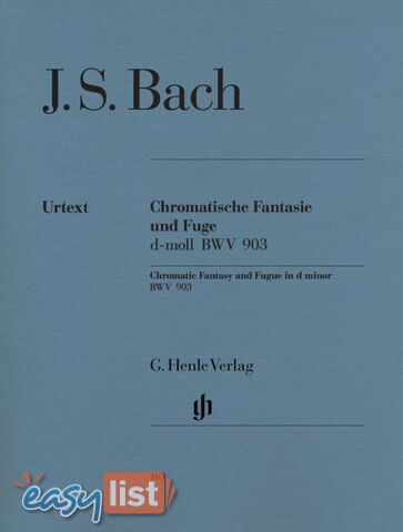 Chromatic Fantasy and Fugue d minor BWV 903  (Piano/ Harpsichord) HN163