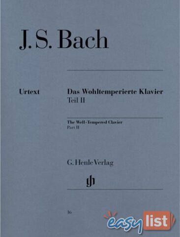 JS Bach - The Well-Tempered Clavier Part II BWV 870-893 HN016