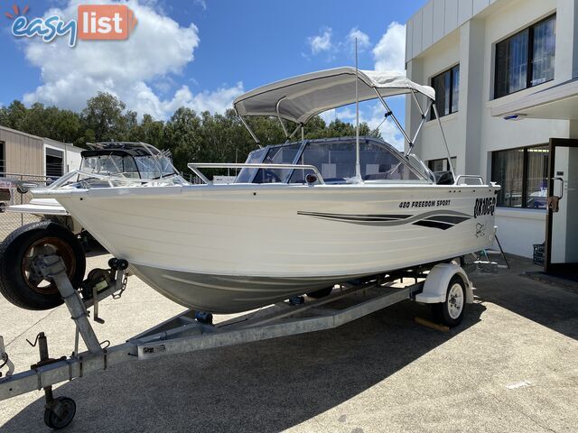 2007 Quintrex 480 Freedom Sport  with 75hp Mercury outboard on Fully Galvanized braked trailer