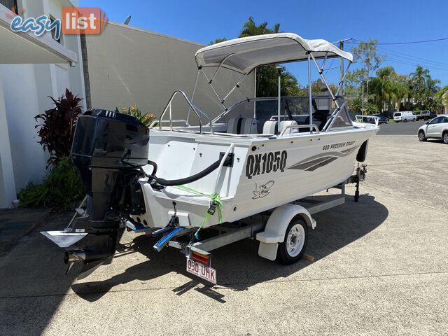 2007 Quintrex 480 Freedom Sport  with 75hp Mercury outboard on Fully Galvanized braked trailer