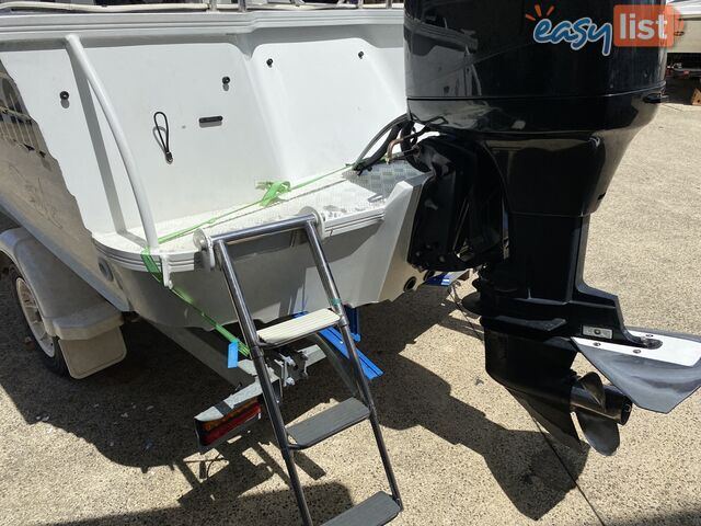 2007 Quintrex 480 Freedom Sport  with 75hp Mercury outboard on Fully Galvanized braked trailer