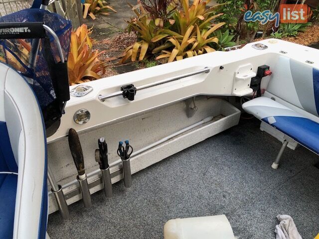 1996 Seafearer powered by Evinrude on trailer 
