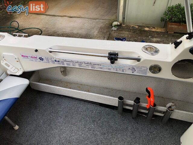 1996 Seafearer powered by Evinrude on trailer 
