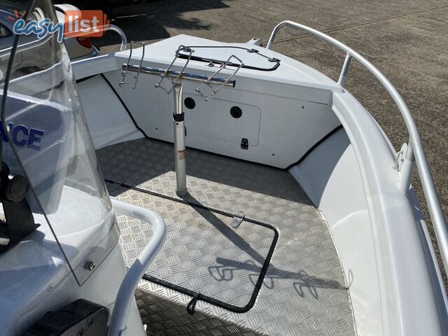 2015 Morningstar Bayfisher 498 with 60hp Honda on Galvanized Dunbier trailer