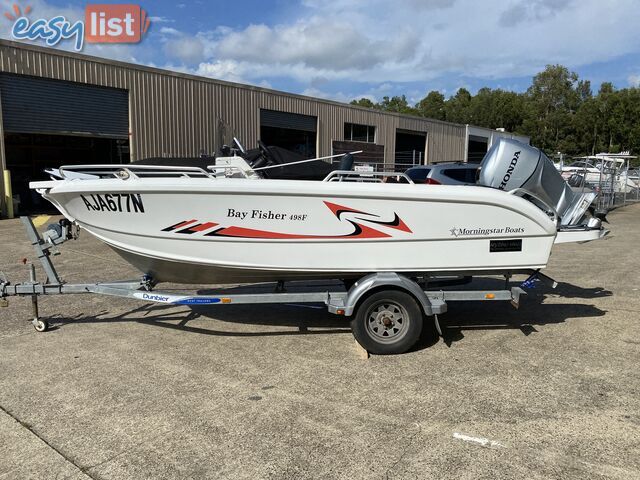 2015 Morningstar Bayfisher 498 with 60hp Honda on Galvanized Dunbier trailer