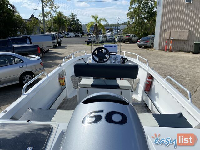 2015 Morningstar Bayfisher 498 with 60hp Honda on Galvanized Dunbier trailer