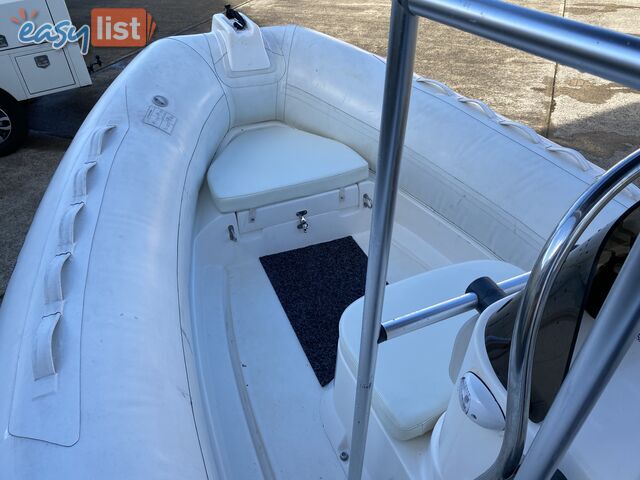 2010 Silver Marine Captain 480b RIB powered by 75hp Mercury on fully Galvanized trailer 