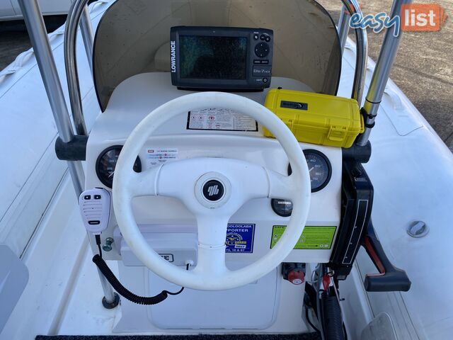2010 Silver Marine Captain 480b RIB powered by 75hp Mercury on fully Galvanized trailer 