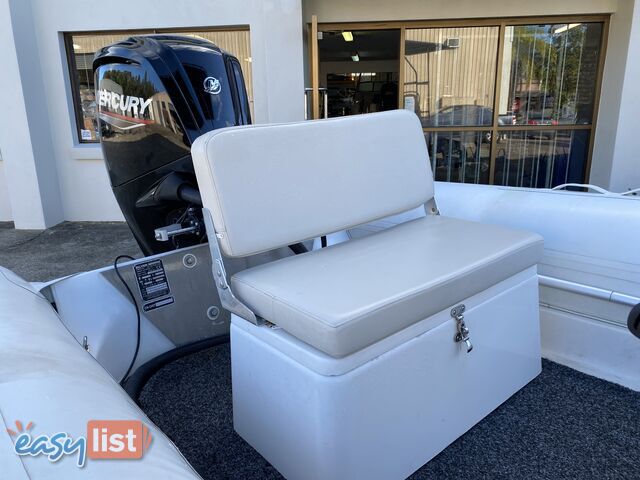 2010 Silver Marine Captain 480b RIB powered by 75hp Mercury on fully Galvanized trailer 
