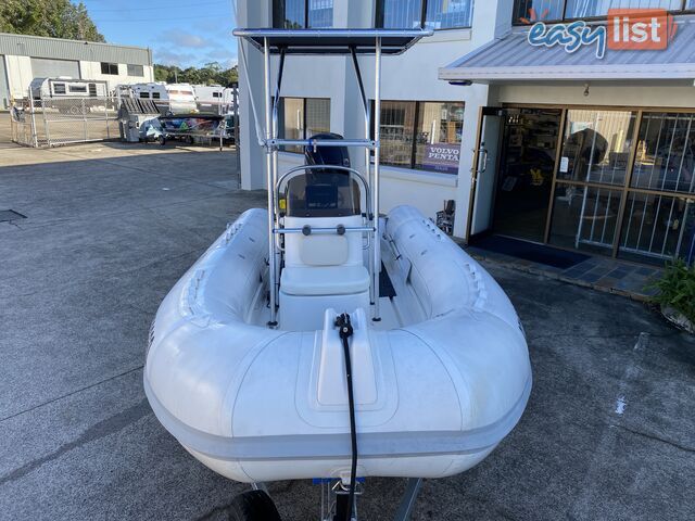 2010 Silver Marine Captain 480b RIB powered by 75hp Mercury on fully Galvanized trailer 