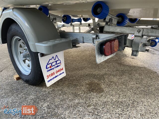 2010 Silver Marine Captain 480b RIB powered by 75hp Mercury on fully Galvanized trailer 