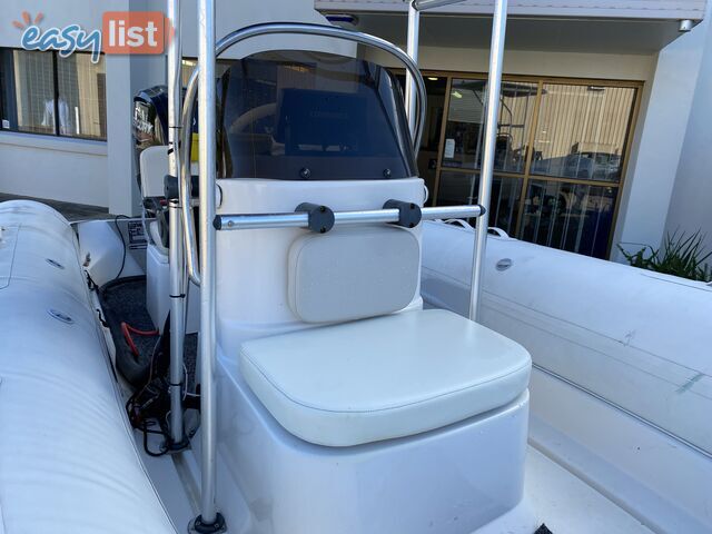 2010 Silver Marine Captain 480b RIB powered by 75hp Mercury on fully Galvanized trailer 
