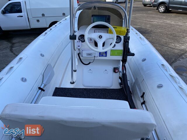 2010 Silver Marine Captain 480b RIB powered by 75hp Mercury on fully Galvanized trailer 