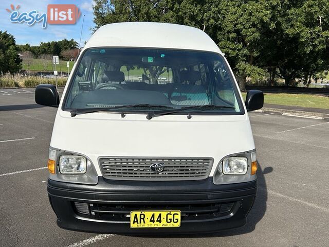 2002 Toyota Hiace LH184R COMMUTER 3.0 Litre Diesel 14 Seater People Mover 5 Speed Manual