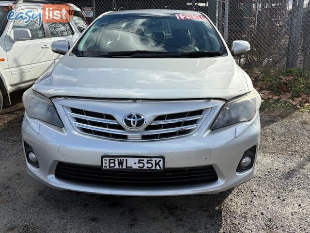 2011 TOYOTA COROLLA ULTIMA ZRE153R MY11 SEDAN, 4 DOORS, 5 SEATS