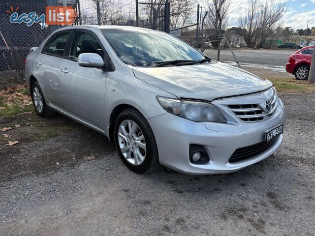 2011 TOYOTA COROLLA ULTIMA ZRE153R MY11 SEDAN, 4 DOORS, 5 SEATS