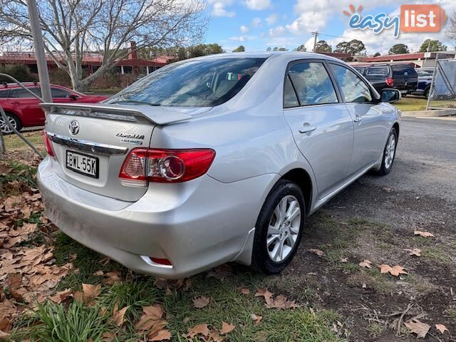 2011 TOYOTA COROLLA ULTIMA ZRE153R MY11 SEDAN, 4 DOORS, 5 SEATS
