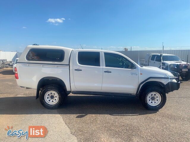 2012 Toyota Hilux SR 4x4 Dual Cab Ute Manual, White, Turbo Diesel