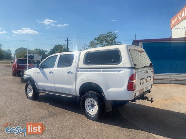 2012 Toyota Hilux SR 4x4 Dual Cab Ute Manual, White, Turbo Diesel