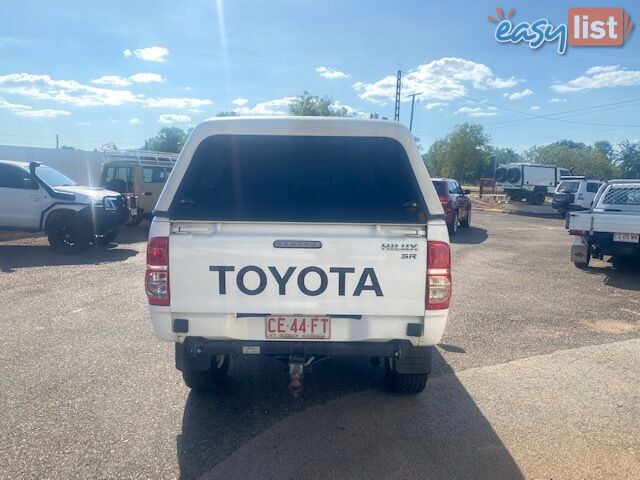 2012 Toyota Hilux SR 4x4 Dual Cab Ute Manual, White, Turbo Diesel