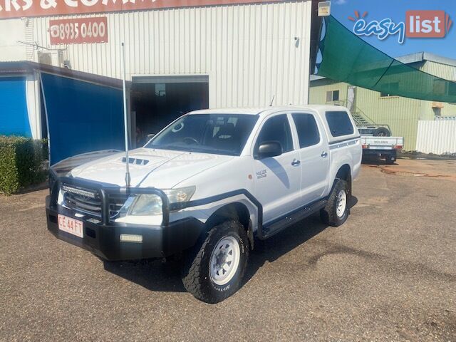 2012 Toyota Hilux SR 4x4 Dual Cab Ute Manual, White, Turbo Diesel