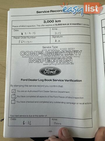 2015 FORD RANGER XLT HI-RIDER DUAL CA PX UTILITY