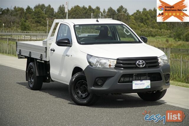 2016 TOYOTA HILUX WORKMATE SINGLE CAB TGN121R CAB CHASSIS