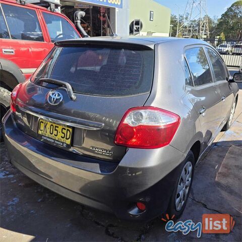 2011 TOYOTA COROLLA ASCENT ZRE152R MY11 HATCH, 5 DOORS, 5 SEATS