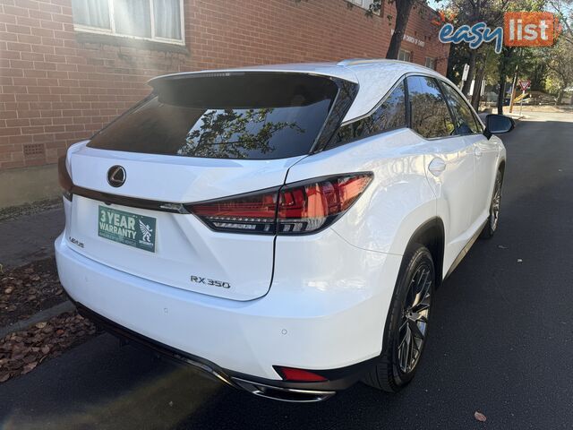 2021 Lexus RX350 GGL25R F SPORT Wagon Automatic