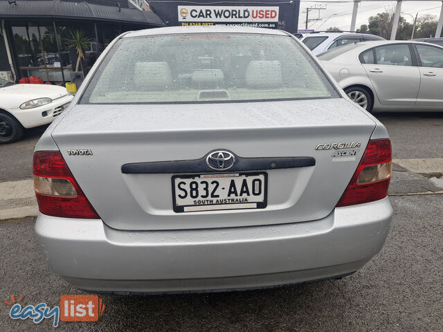 2003 Toyota Corolla ZZE122R ASCENT Sedan Manual