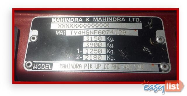 2014 MAHINDRA PIK-UP S5 11 UPGRADE DUAL CAB UTILITY