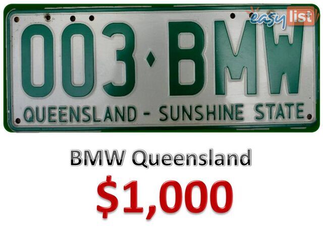 003-BMW QLD Custom Number Plates